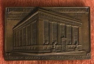 Vintage Hardware Dealer Mutual Fire Insurance Co.  Paperweight 1925 25th Anniv