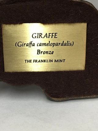 The Official African Wildlife Bronzes Giraffe From The Franklin 4