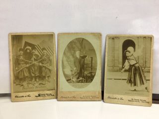3 Rare Antique 1900 Cabinet Photos Famous Circus Bayrooty Troupe Obermuller Ny