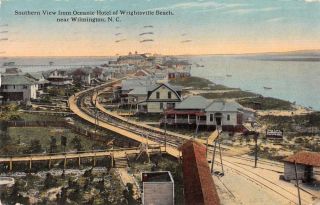 Wilmington North Carolina Wrightsville Beach Railroad Vintage Postcard Jf235480