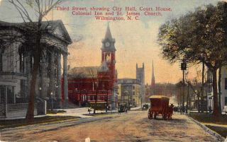 Wilmington North Carolina City Hall Court House Vintage Postcard Jf235479