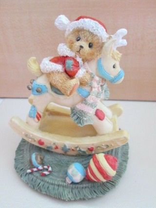 P.  Hillman Teddy Bear Cherished Teddies 1992 Beth Christmas Rocking Reindeer
