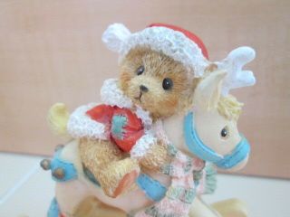P.  Hillman Teddy Bear Cherished Teddies 1992 Beth Christmas Rocking Reindeer 2