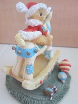 P.  Hillman Teddy Bear Cherished Teddies 1992 Beth Christmas Rocking Reindeer 5