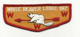 Merged 1972 White Beaver Lodge 182 F6 Oa Flap Cloth - Back Pre - Fdl/bsa