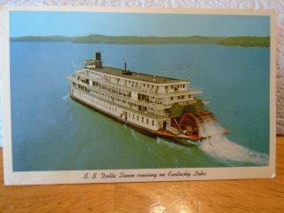 Postcard S.  S.  Delta Queen Sternwheeler On Kentucky Lake 1971 Dover,  Tn Postmark