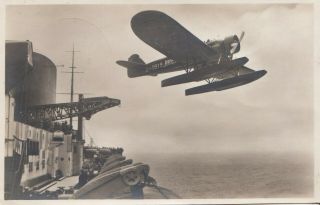 Rppc Carried By Mail Float Plane Catapluted From German Ocean Liner Europa 1931