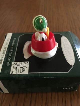 Hallmark Keepsake Ornament Winter Fun With Snoopy 1 In The Miniature Series 5