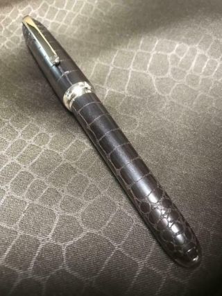 Cartier Ballpoint Pen Limited Edition Louis Dandy Ebony And Crocodile Authentic