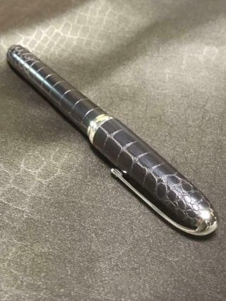 CARTIER BALLPOINT PEN Limited Edition Louis Dandy Ebony and Crocodile Authentic 3