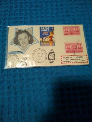 Great Lakes Expo Eleanor Holm Fdc Catches 1937