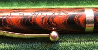 RESTORED EARLY Waterman No.  7 Ripple Pen / Pencil Set w/ XLNT Yellow Keyhole Nib 10