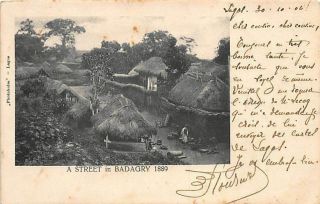 Nigeria - A Street In Badagry 1889 - Publ.  Photoholm.