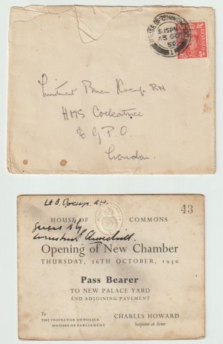 Winston S.  Churchill,  Signed Invitation Card,  1950