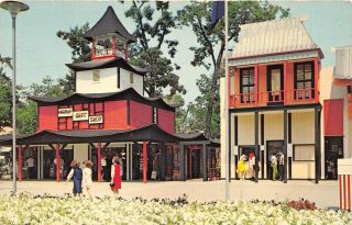 Cedar Point Sandusky Ohio 1960s Postcard Amusement Park Chinese Pagoda Gift Shop