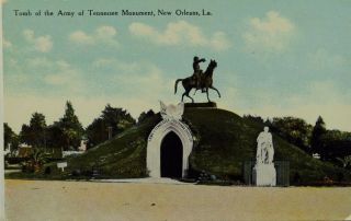 C.  1910 Tomb Of The Army Of Tennessee Monument,  Orleans.  Vintage Postcard P53