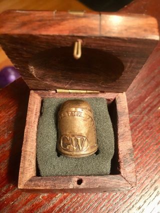 Long Live The President Button Thimble – George Washington – Gw Inarguable