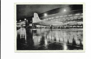Belgium Brussels Old Airport Rp Postcard Sabena Dc - 6 Night