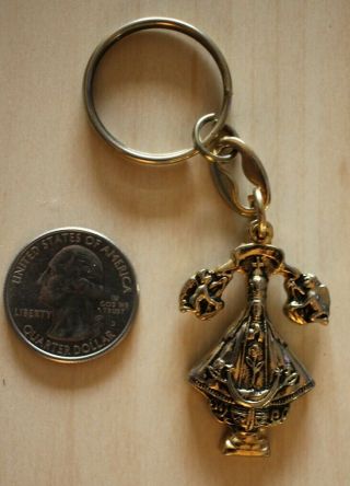 Blessed Virgin Mary Watch Over Me Religious Fob Keychain Key Ring 30655
