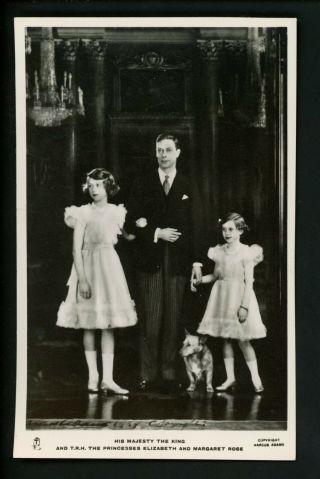 Royalty Real Photo Postcard Rppc Great Britain King George & Princess 