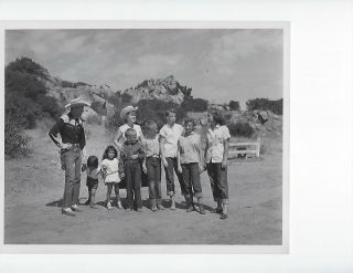 Vintage Black And White Photo Roy Rogers,  Dale Evans And Family 1950 