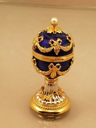 Franklin House Of Faberge Egg With Clock