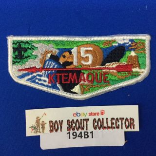 Boy Scout Oa Ktemaque Lodge 15 S1 Order Of The Arrow Pocket Flap Patch