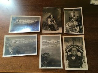 6 X Rare Early 1900s Postcards From Nepal.  Views And People.  Look
