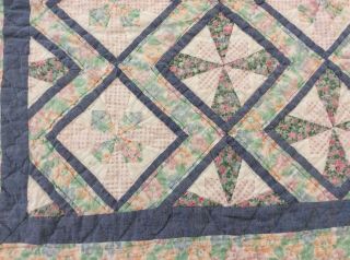 VINTAGE HOMEMADE QUILT,  80” X 62” 4