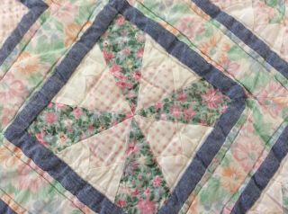 VINTAGE HOMEMADE QUILT,  80” X 62” 5