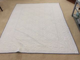 VINTAGE HOMEMADE QUILT,  80” X 62” 8