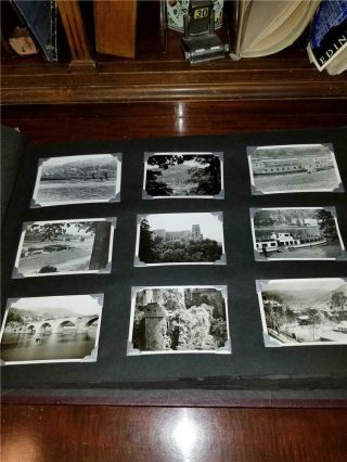 Vtg Full Photo Album Black White 40s 50s Military Europe Germany 225,  Pictures