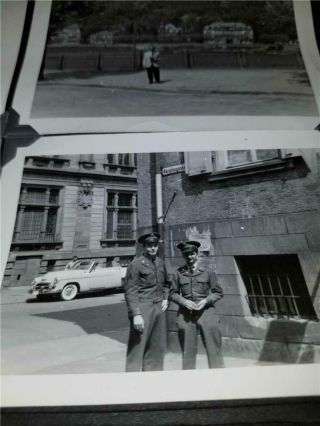 Vtg FULL Photo Album Black White 40s 50s Military Europe Germany 225,  Pictures 8