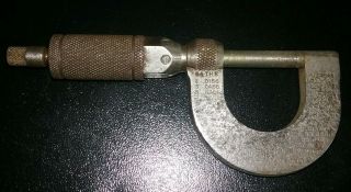 Antique Central Tool Co.  1 Inch Micrometer Calipher Machinist Auburn,  Ri Usa