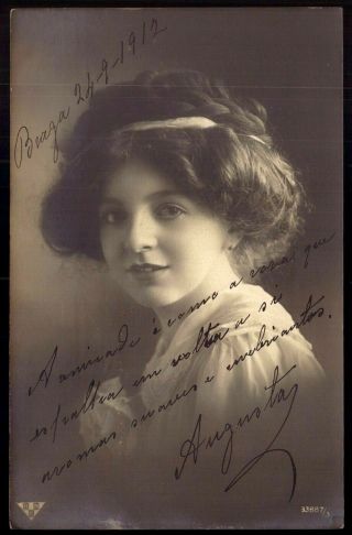 2 x EDWARDIAN CHILD GIRL Close Up HAIRDO.  Set 2 Old REAL PHOTO postcard 1910s. 3