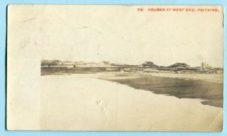 1908 Peitaiho China Rppc Real Photo Beach & Houses Postally To Peking