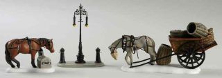 Dept 56 Horses At The Lampguard Dickens Village Accessories (set Of 3) 58531