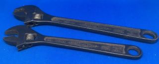 Diamalloy Adjustable Wrench Set 8in.  and 10in.  Diamond Horseshoe Tool Co.  USA 2