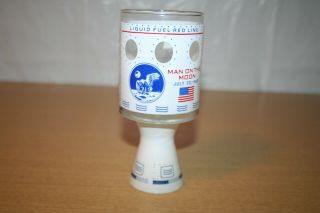 1969 Apollo 11 Moonshot Liquor Glass With Shot Glass Base