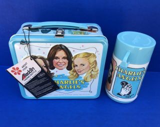 1978 Charlies Angels Embossed Lunchbox W Thermos W Tags