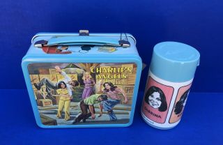 1978 CHARLIES ANGELS EMBOSSED LUNCHBOX w THERMOS w TAGS 2
