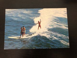 Standard View Postcard - - California - - Surfing Scene - - Long Boards Sourthern Ca Pc
