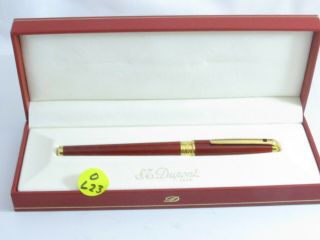 Red Chinese Lacquer St Dupont Olympio Fountain Pen