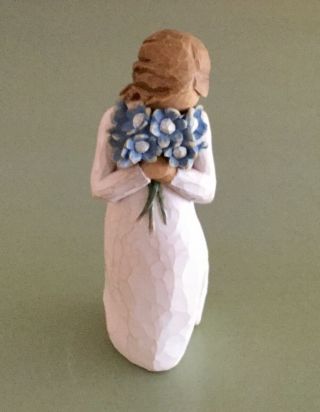 2011 Willow Tree Figurine Forget - Me - Not Flowers Figurine Artist Susan Lordi