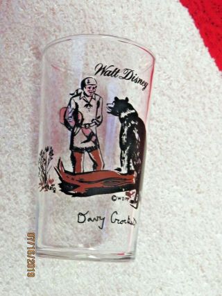 Vintage Walt Disney Production Davy Crockett Disney Promo Collectors Glass 5
