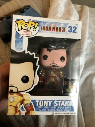 Funko Pop Tony Stark 32 2013 Toy Con Exclusive Iron Man 3 Vaulted