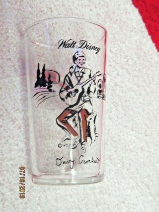 Vintage Walt Disney Production Davy Crockett Disney Promo Collectors Glass 4