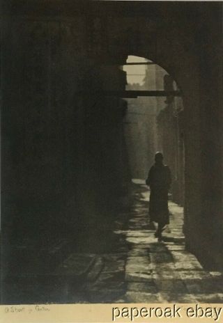 Ca1920 Large Pictorialist Photo Of A Street In Canton,  China By Torrance Welch