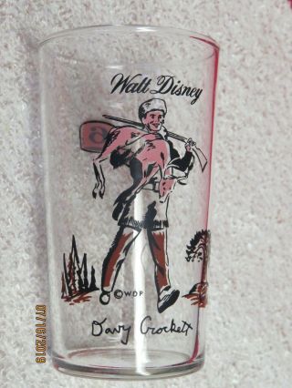 Vintage Walt Disney Production Davy Crockett Disney Promo Collectors Glass 6