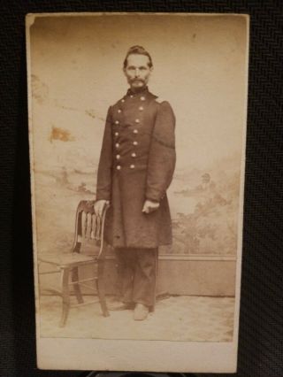Cdv Cicil War Officer By Wm Dunckleburg Of Fort Wayne Indianna.